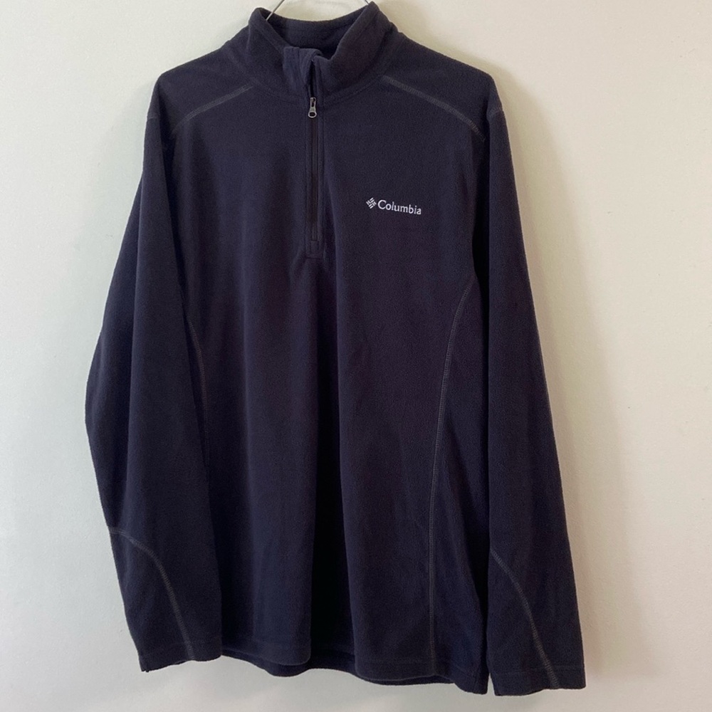 Men’s Columbia 1/4 Zip Dark Gray Fleece Pullover Size S